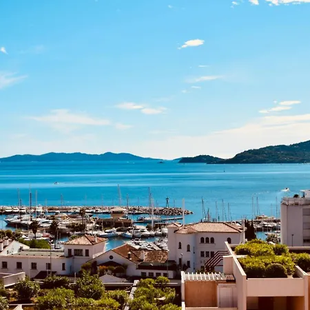 Grand 28m2 Terrasse Exceptionnelle Vue 180 Plein Sud - Piscine - Clim - Box Apartment Le Lavandou